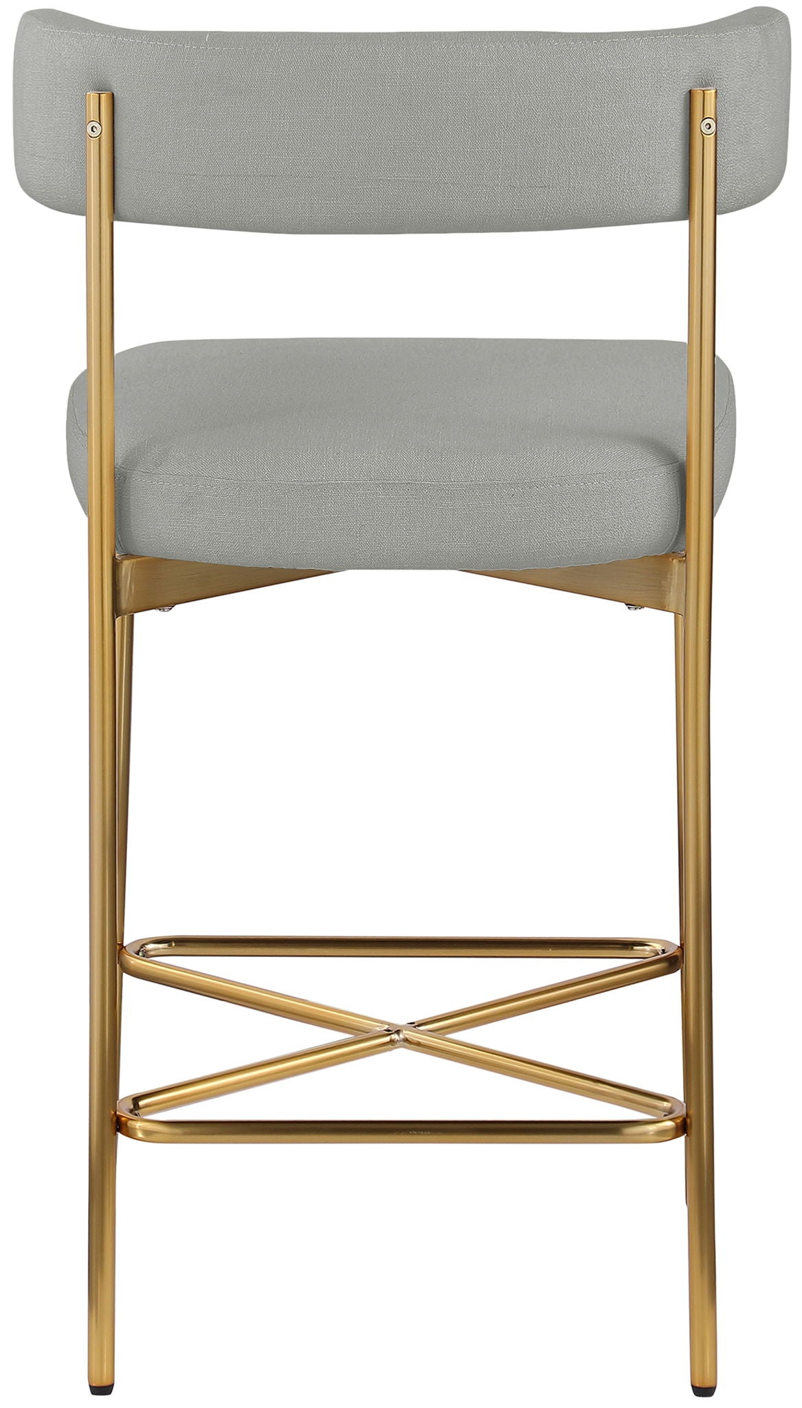 Rivage - Durable Stool (Set of 2) with Gold Frame