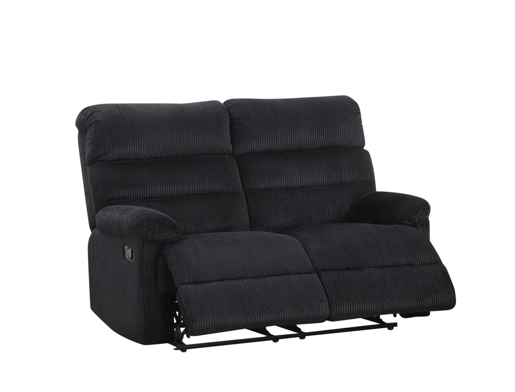 Albert Black 3PC Reclining Set — Drop-Down Table & Cup Holders