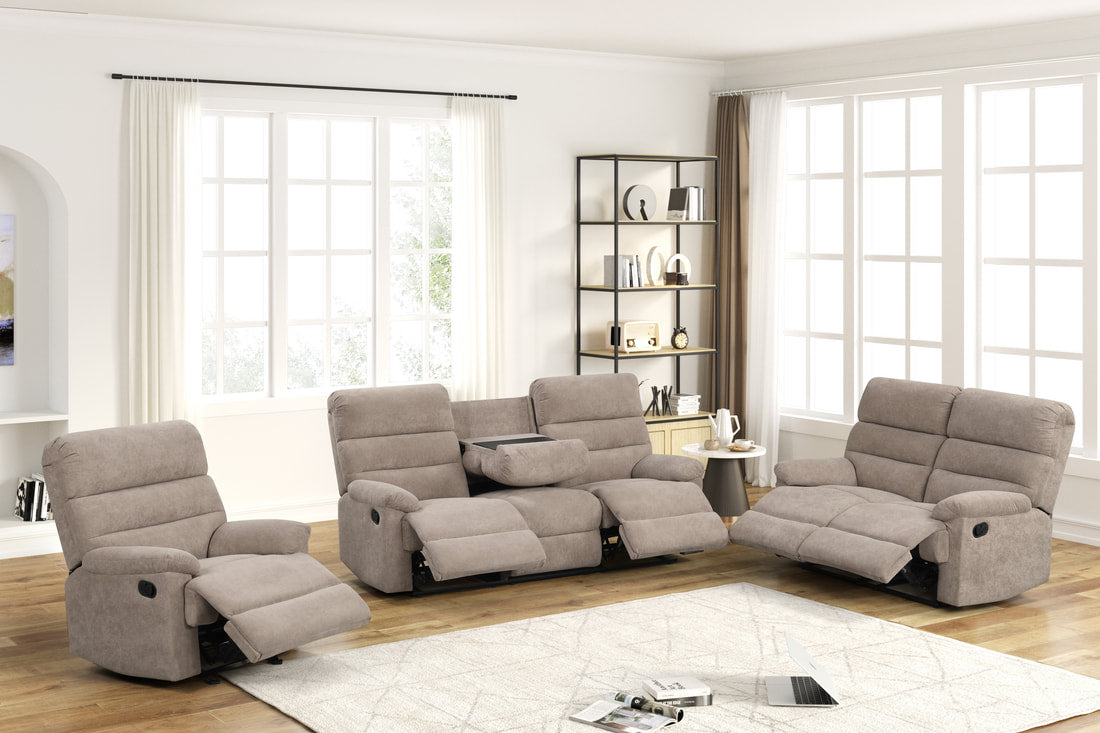 Albert21 3PC Reclining Set — Stain-Repellent Performance Fabric
