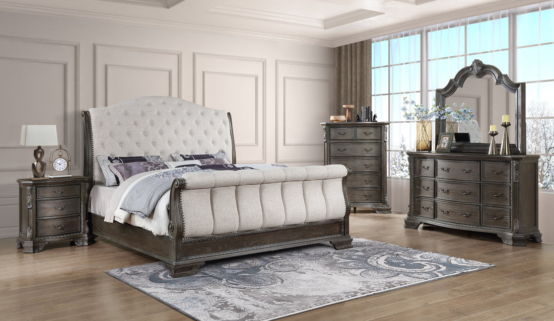 B1000 Bedroom Set — Queen or King 4PC + Optional Nightstand