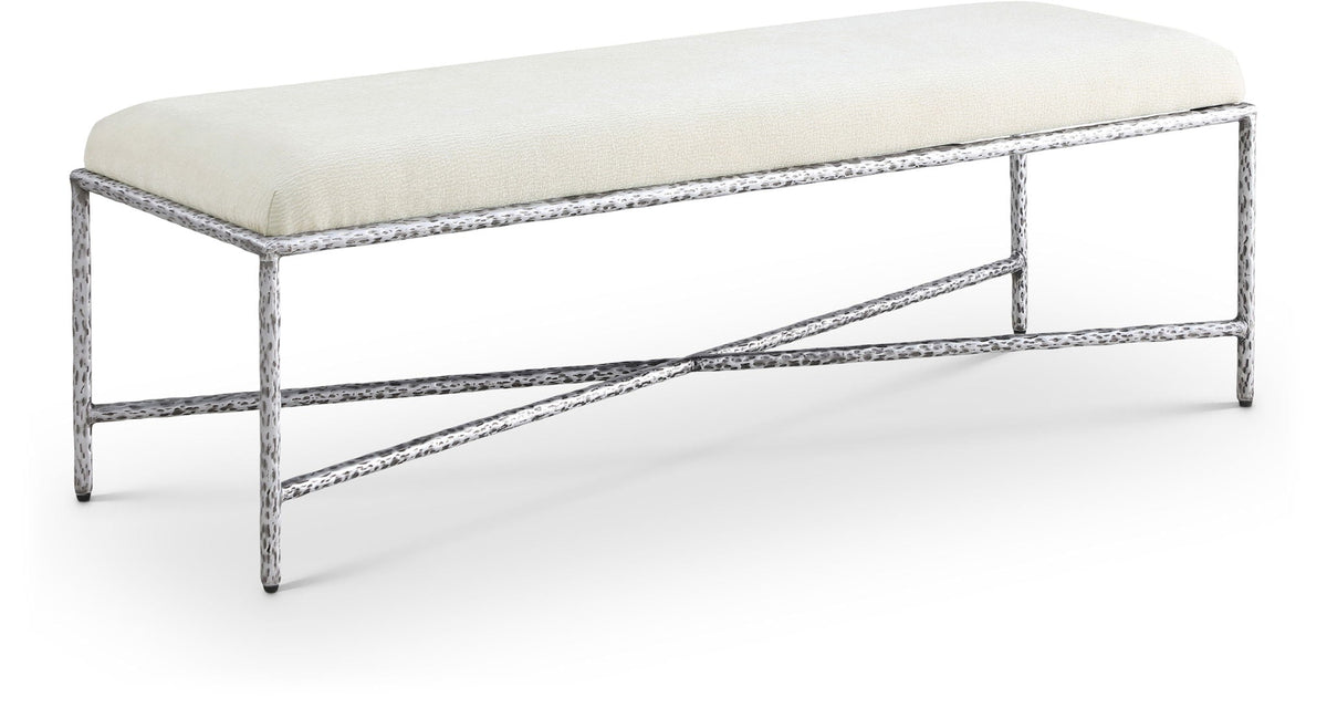 Valley - Bench with Silver Frame
