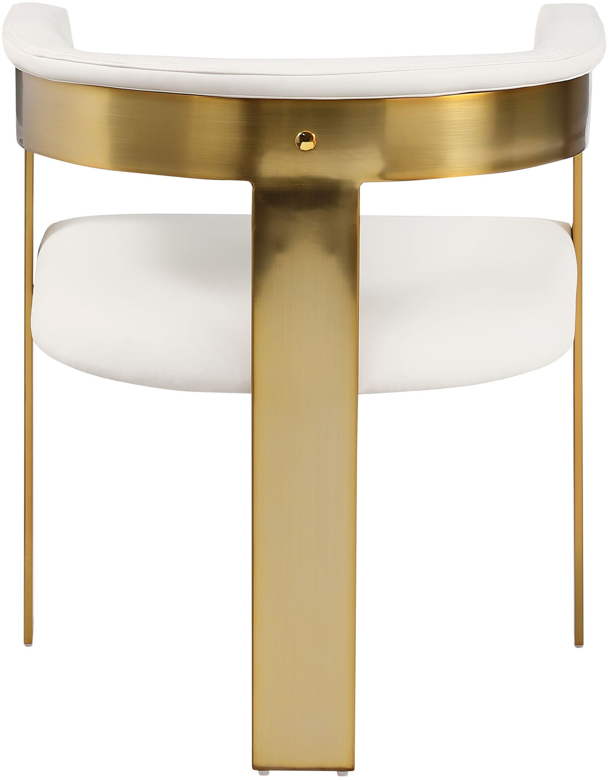 Romeo - Faux Leather Dining Chair (Set of 2) with Gold Base