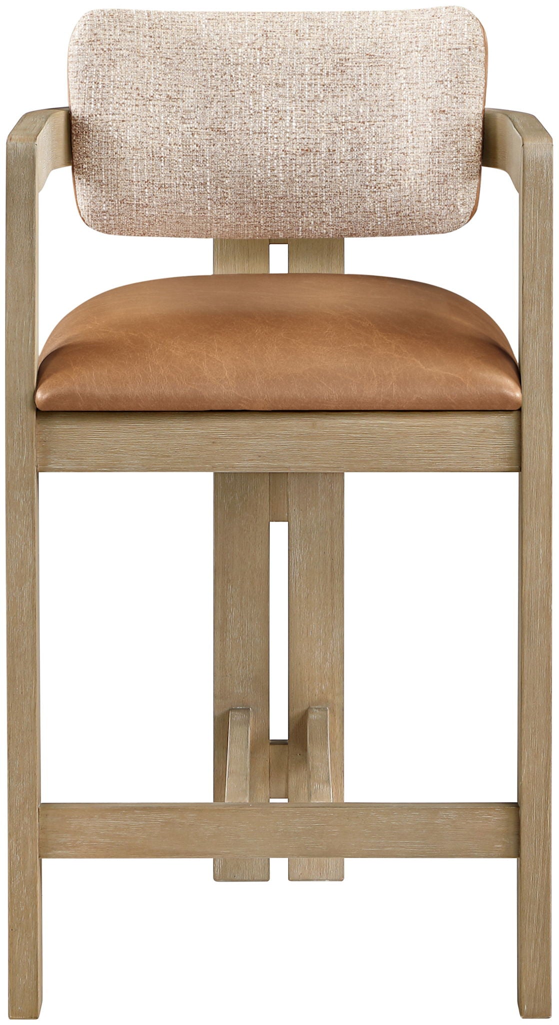 Ravina Upholstered Counter Stool with Natural Base