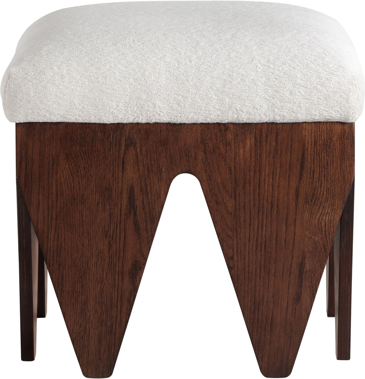 Altair - Fabric Bench with Dark Brown Base