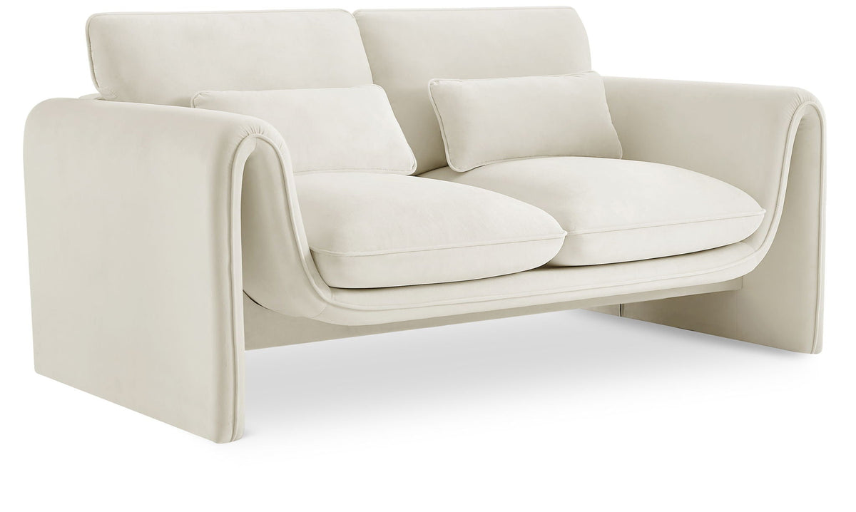 Sloan - Loveseat - White Velvet
