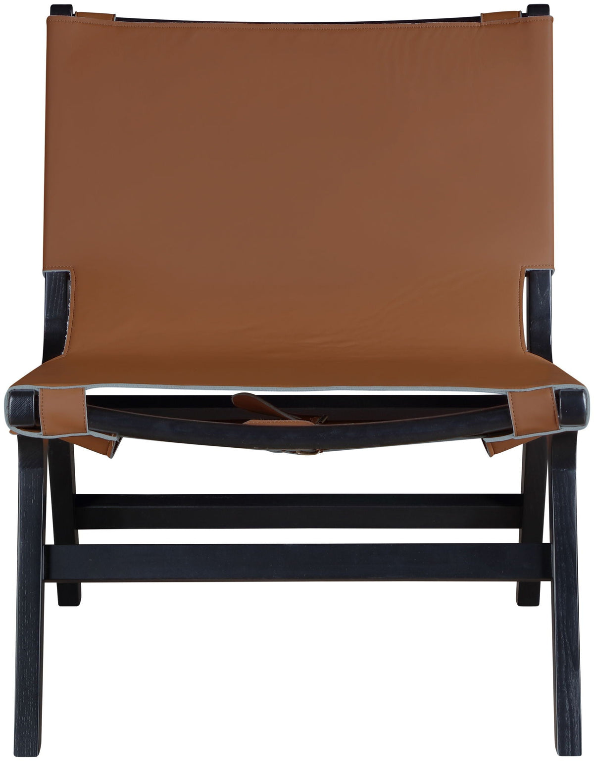 Rawlins Vegan Leather Accent Chair with Black Frame