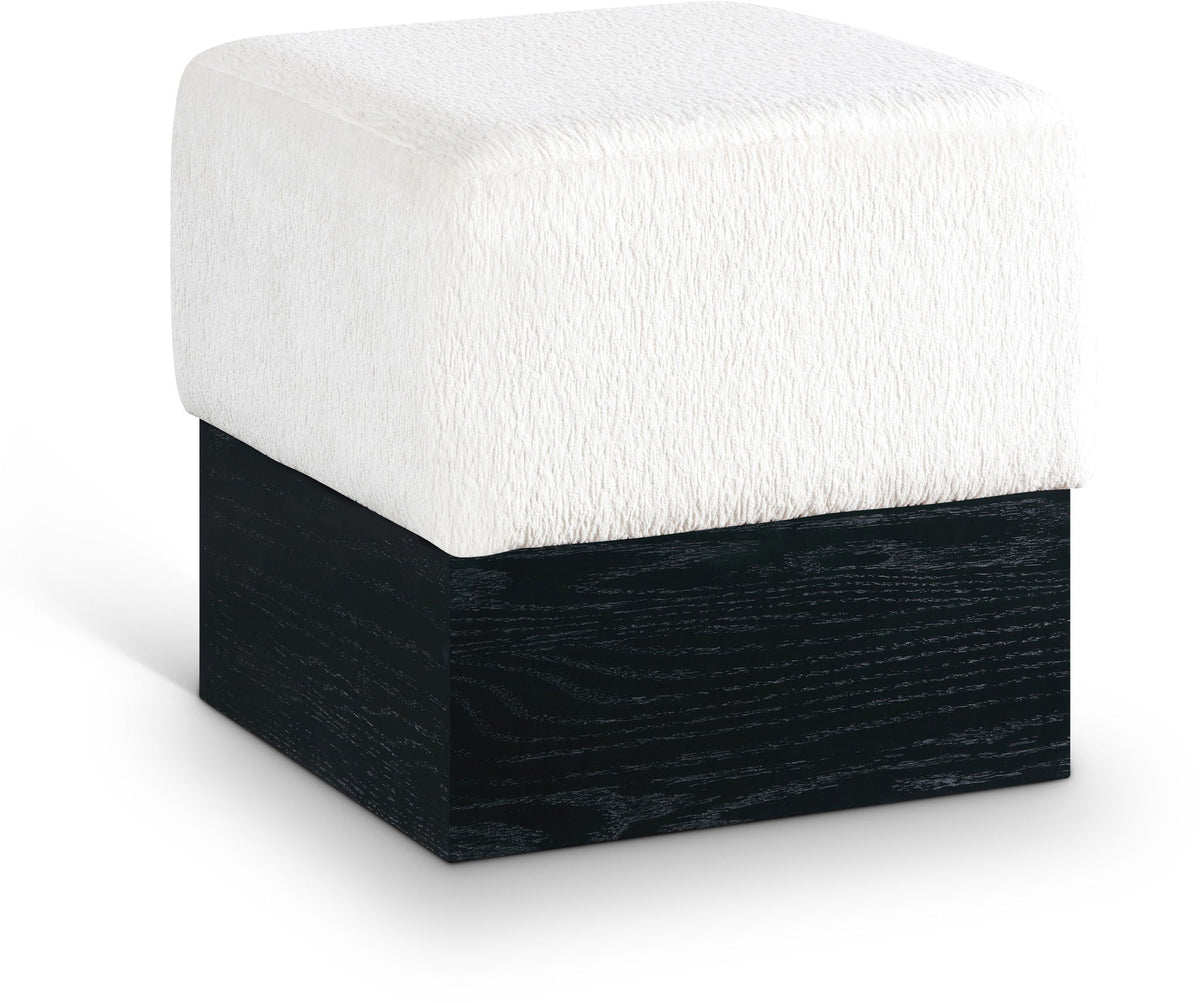Havre - Ottoman / Stool with Black Base