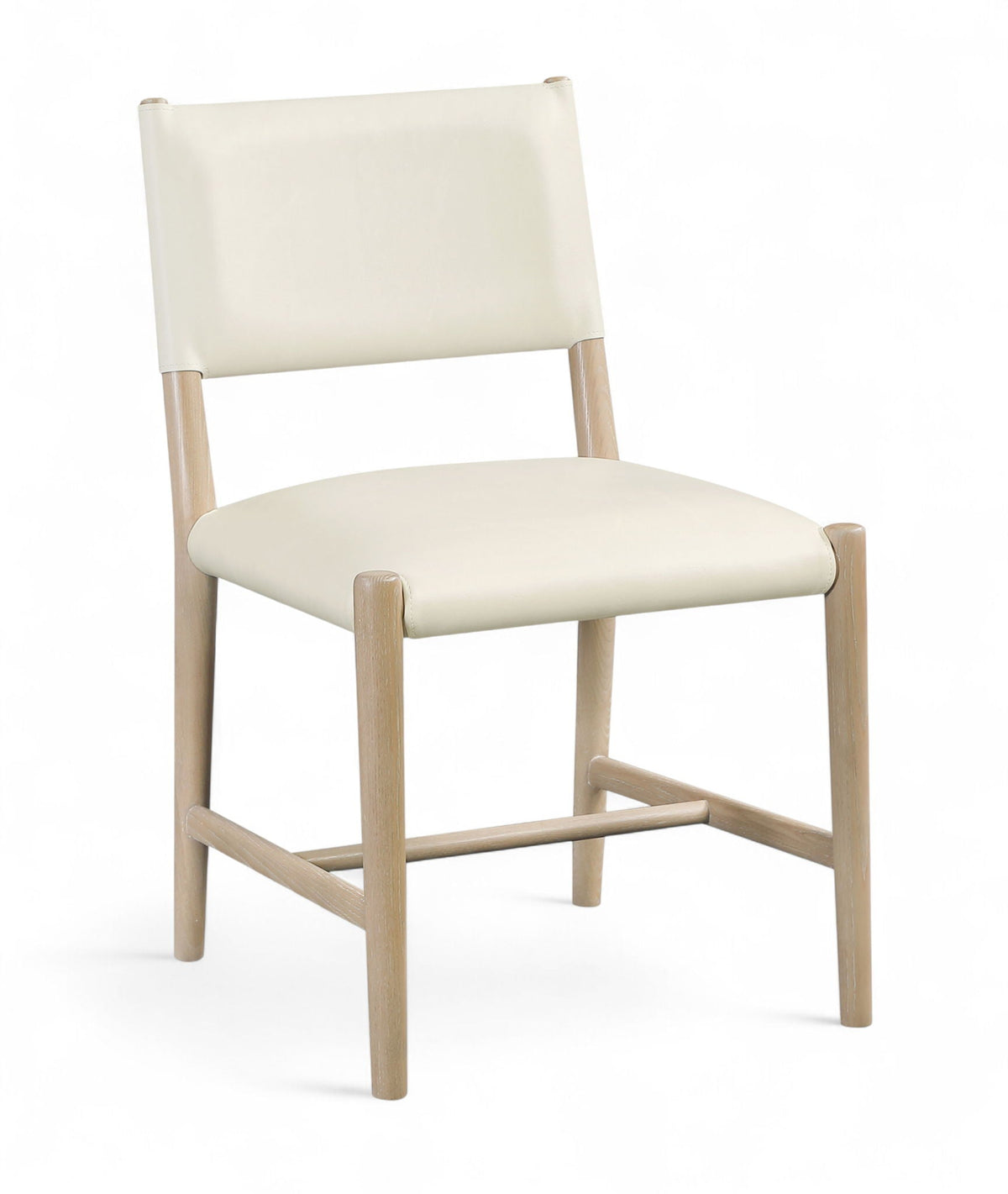Andie Vegan Leather Dining Chair (Set of 2) with Natural Base