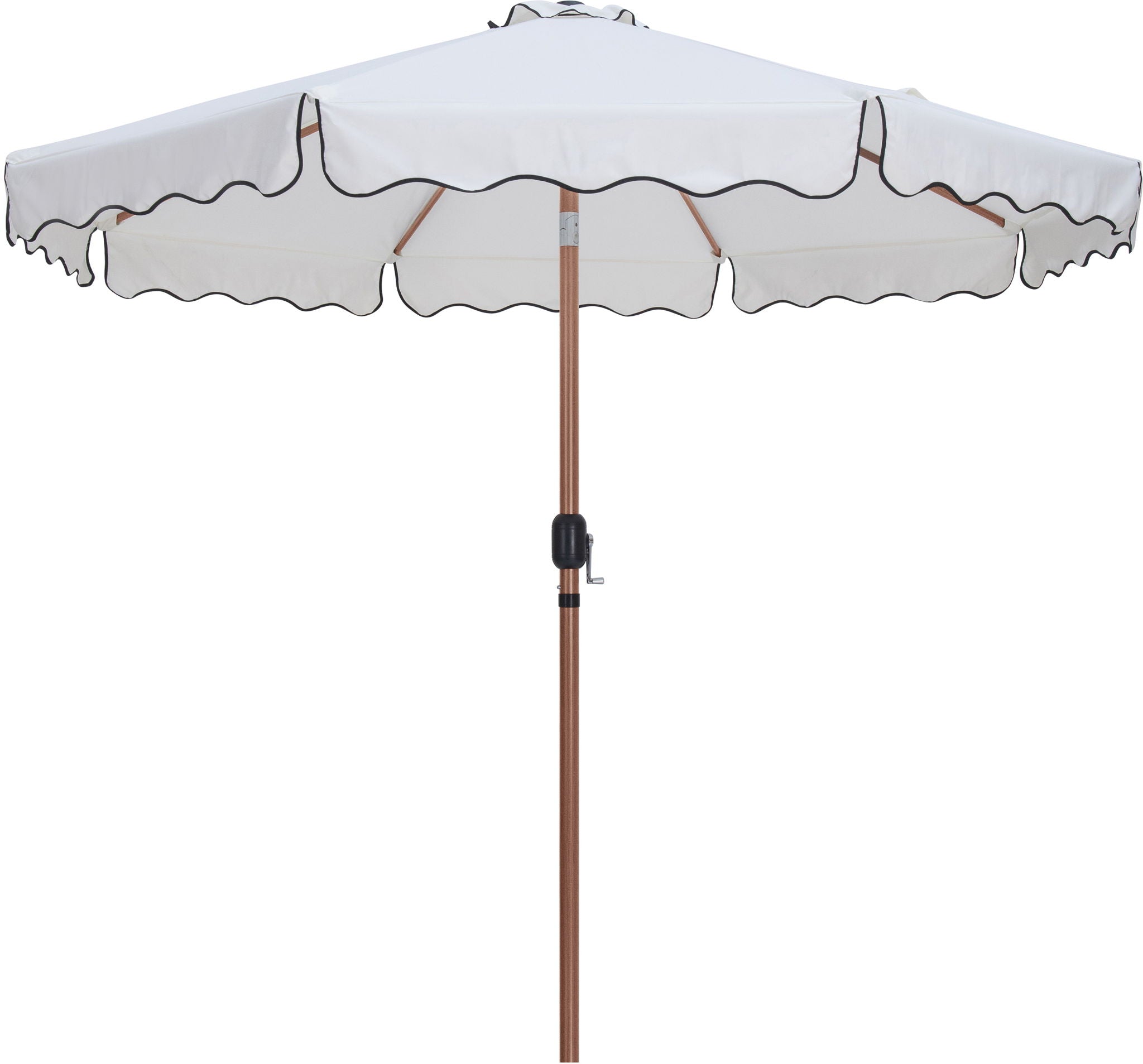 Amalfi - Aluminum Patio Umbrella - White Base / Light Brown Pole