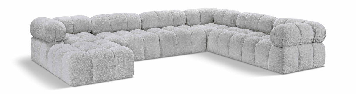 Ames Boucle Modular Sectional — 7-Piece Sectional — Grey