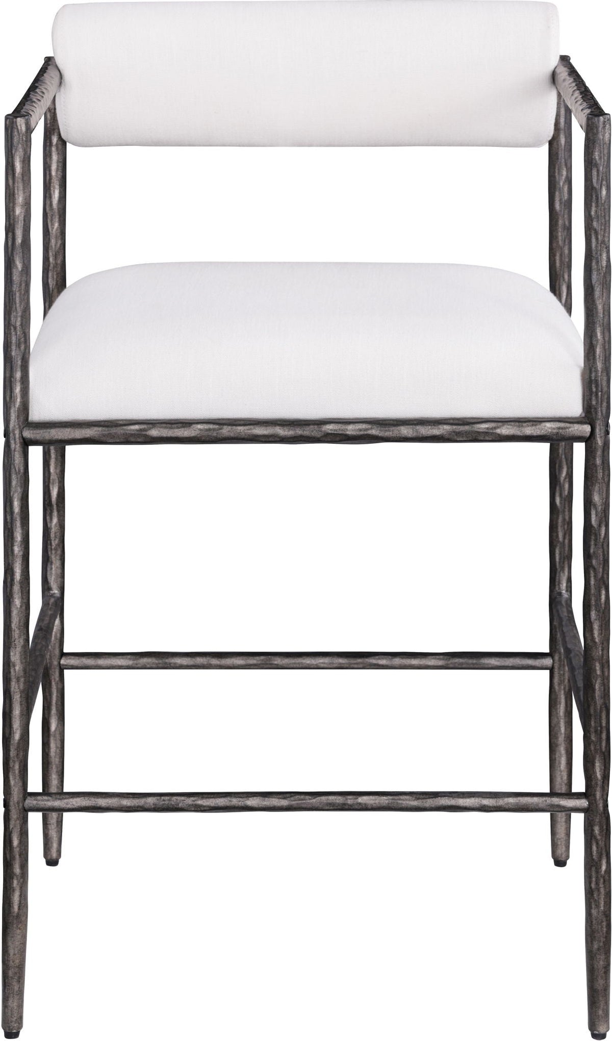 Axis Linen Counter Stool Set of 2 — Beige or Cream, Antique Black or Brass Legs - 2