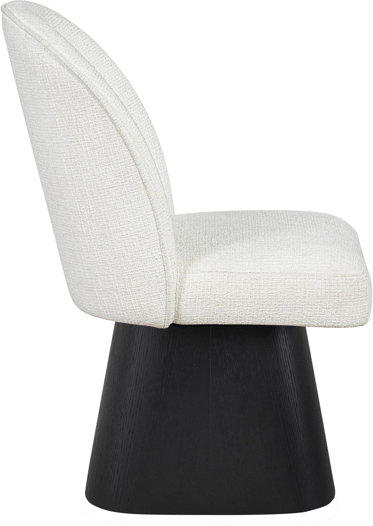 Marlowe Swivel Dining Side Chair with Black Base