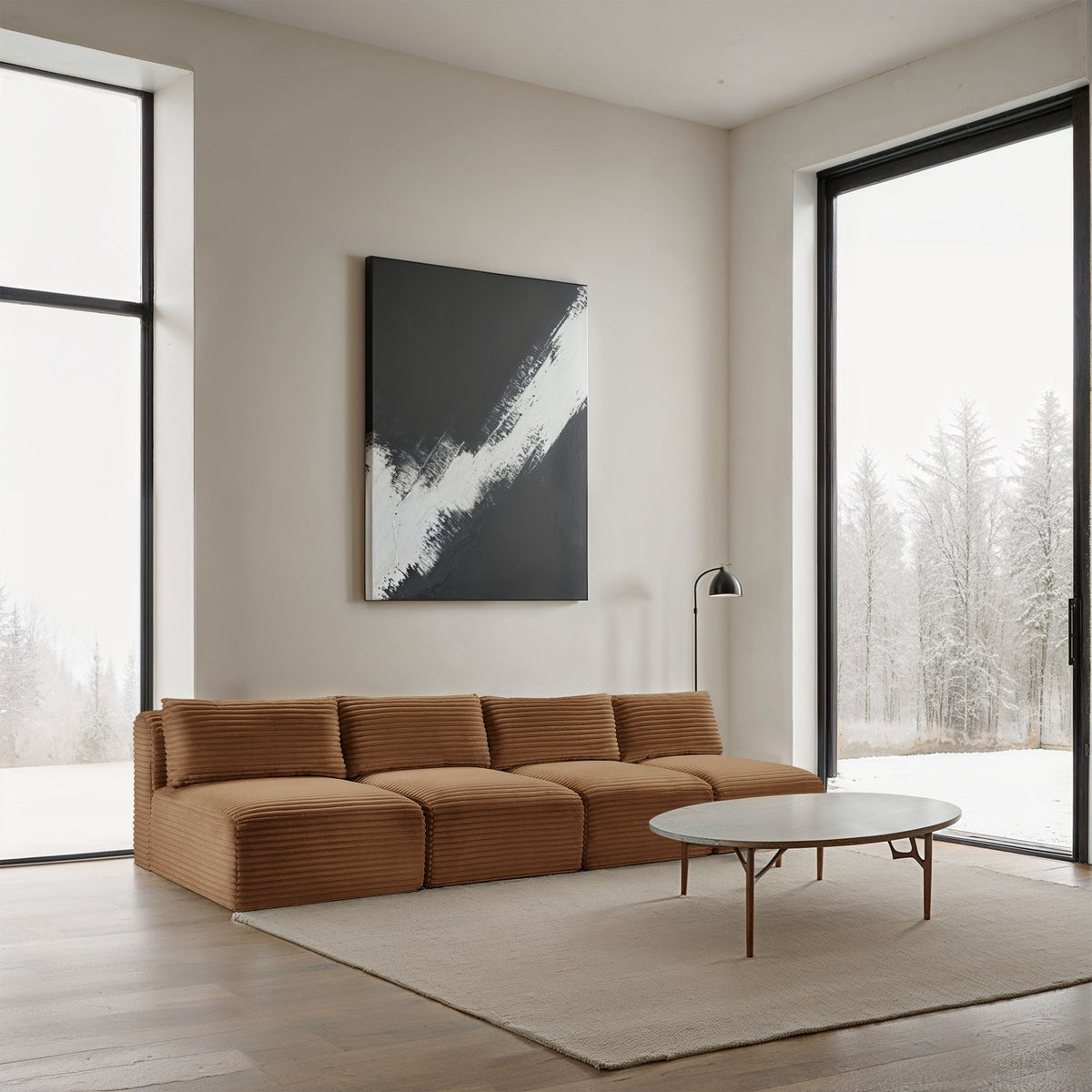 Shaggy - 4 Seat Modular Armless Sofa - Sofa
