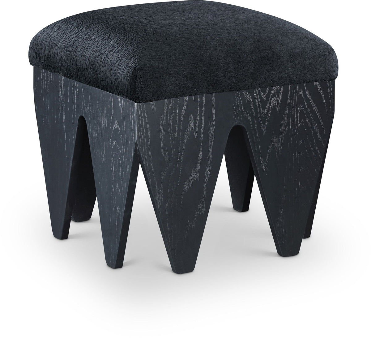 Altair - Fabric Bench with Black Base