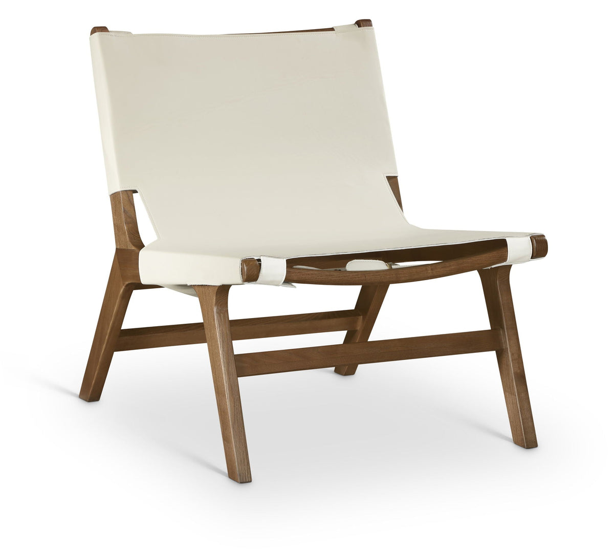 Rawlins Vegan Leather Accent Chair with Walnut Frame
