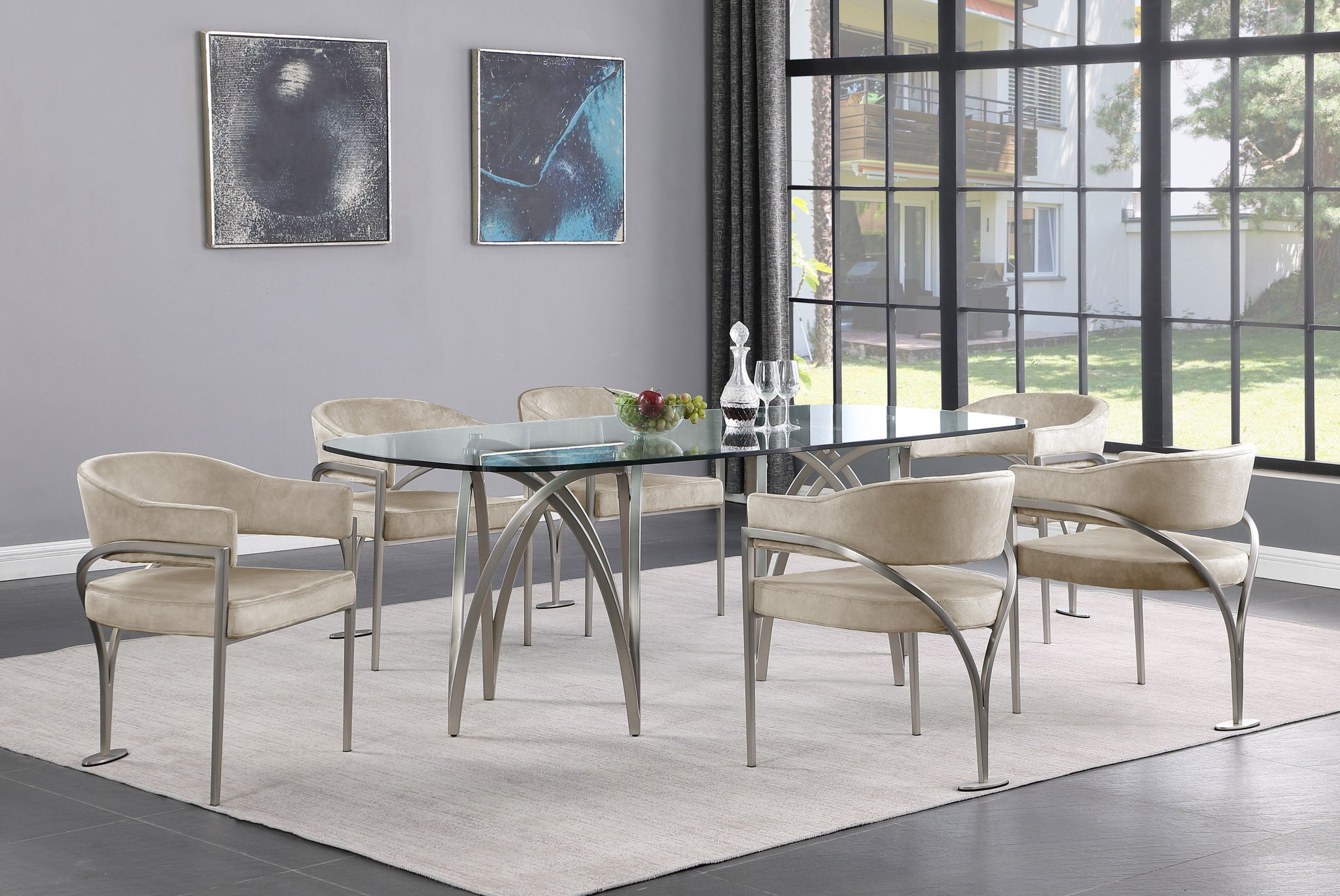 Madelyn - Dining Chair (Set of 2) - Brushed Chrome