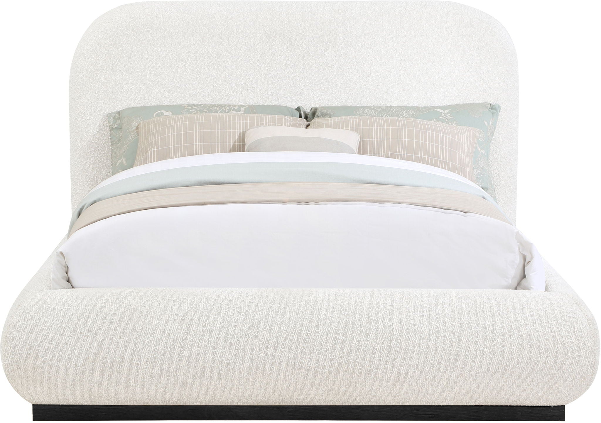 Vaughn - Boucle Bed With Black Base