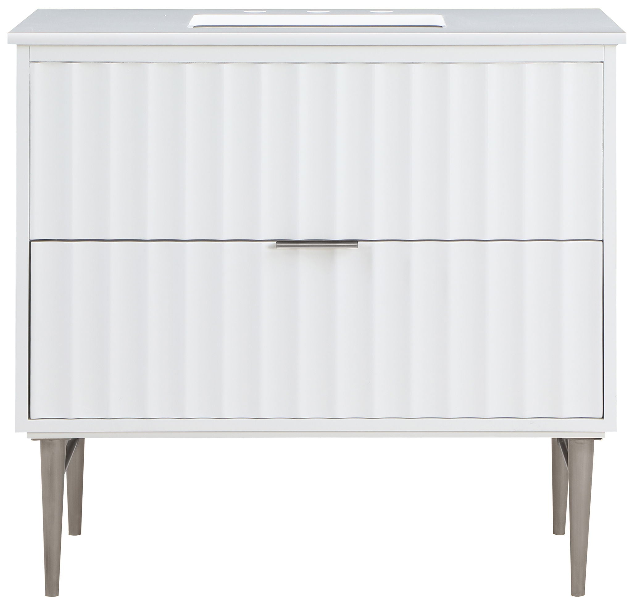 Modernist - Bathroom Vanity With Chrome Legs