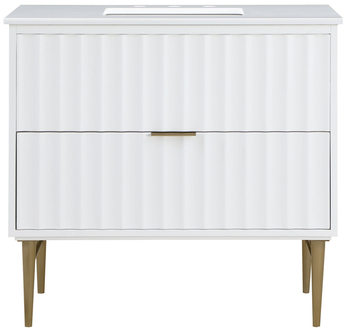 Modernist - Bathroom Vanity with Gold Legs