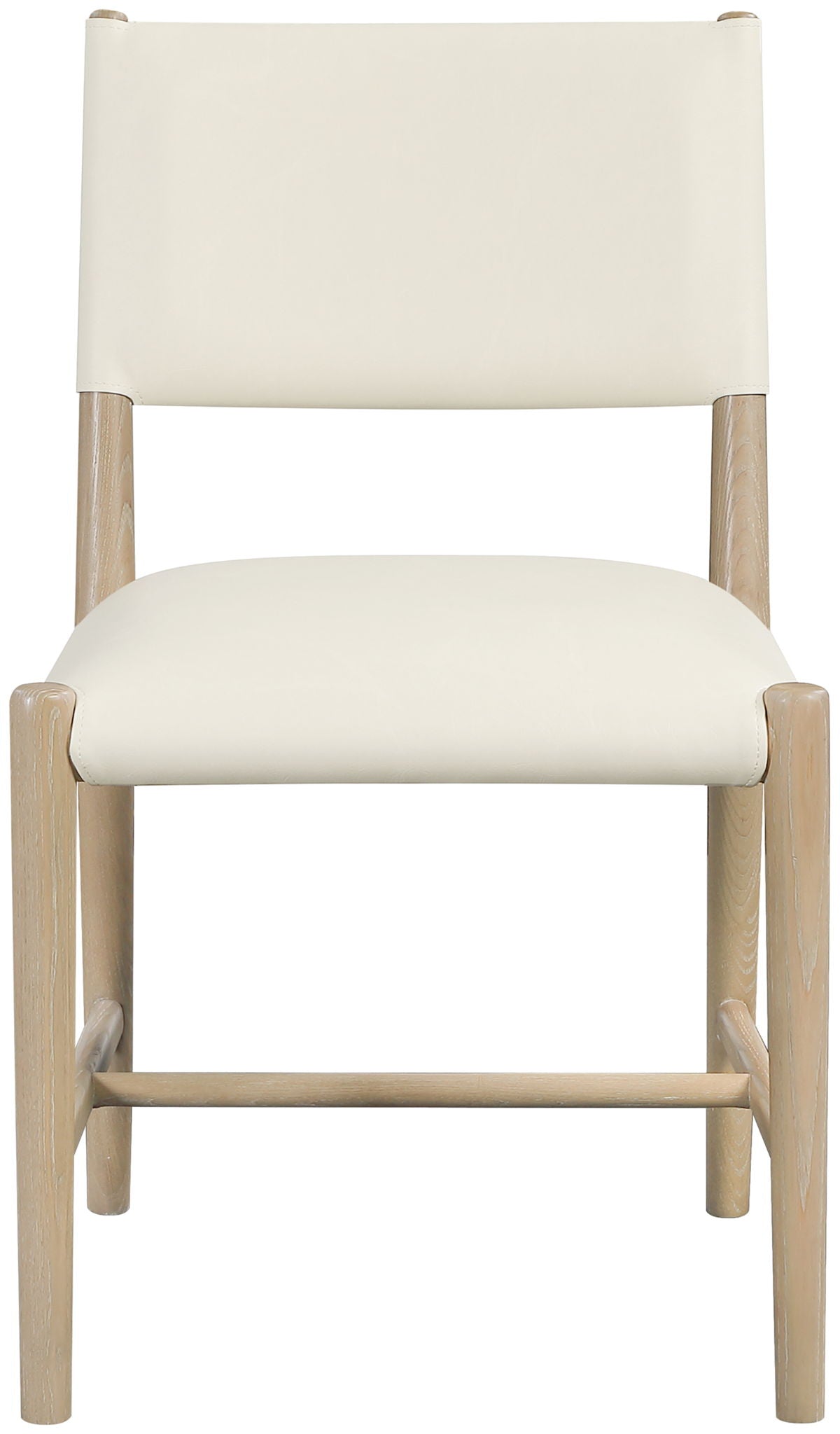 Andie Vegan Leather Dining Chair (Set of 2) with Natural Base