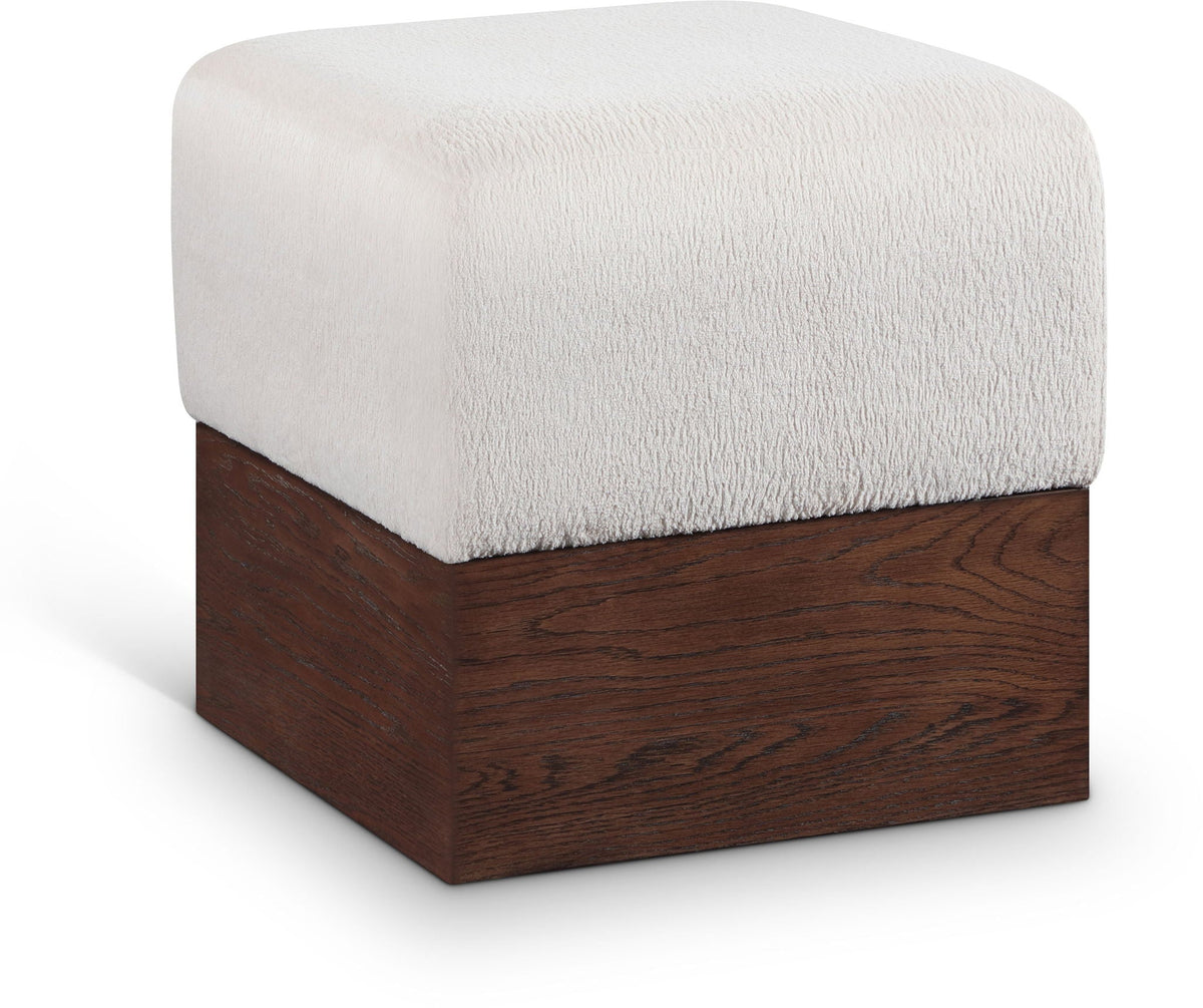 Havre - Ottoman / Stool with Brown Base