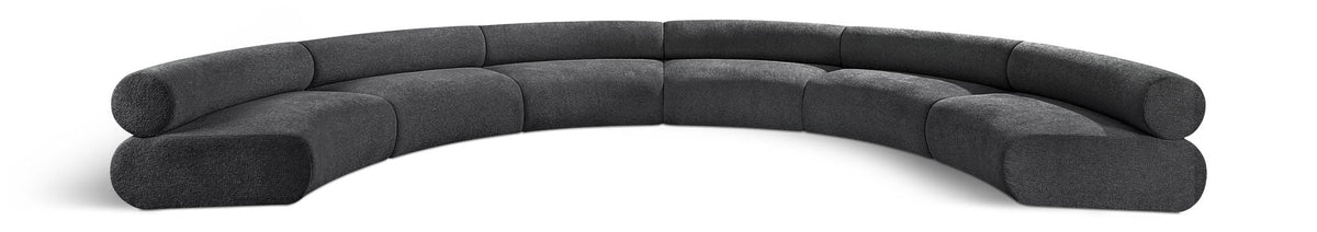 Bale Chenille Modular Sectional — 6-Piece U-Shaped Sofa — Grey