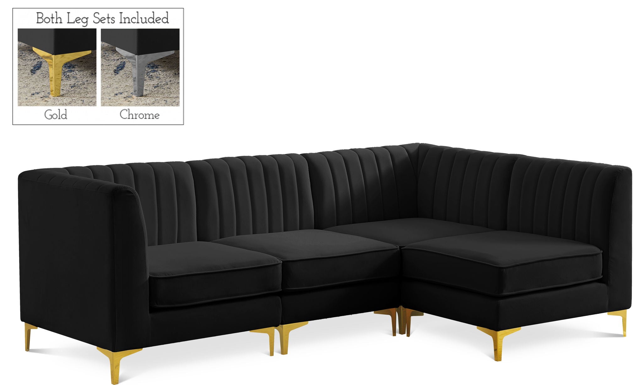 Alina - 4 Piece Modular L-Shaped Sectional