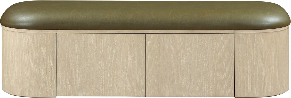 Velden - Upholstered Storage Bench with Natural Base
