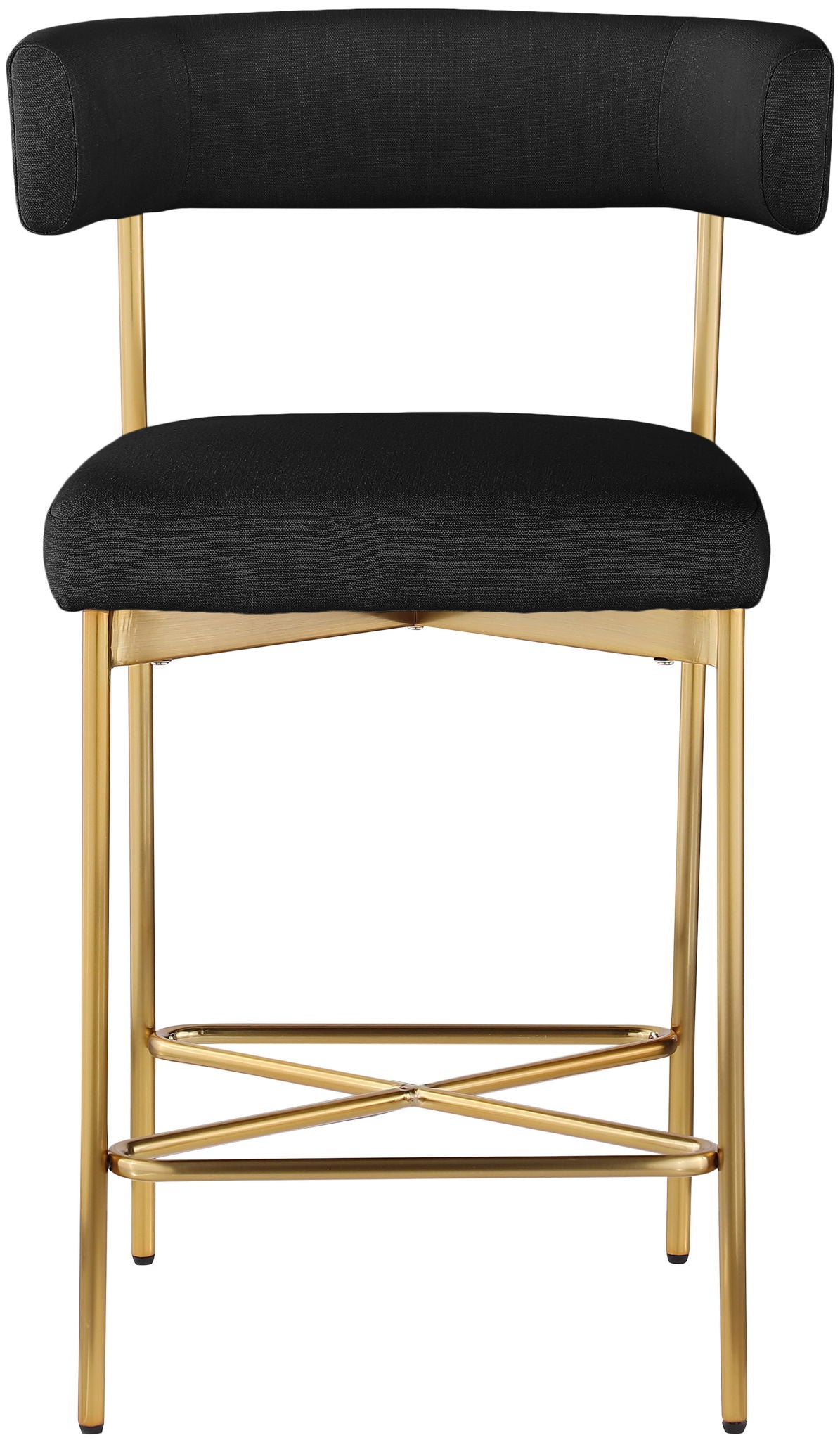 Rivage - Durable Stool (Set of 2) with Gold Frame