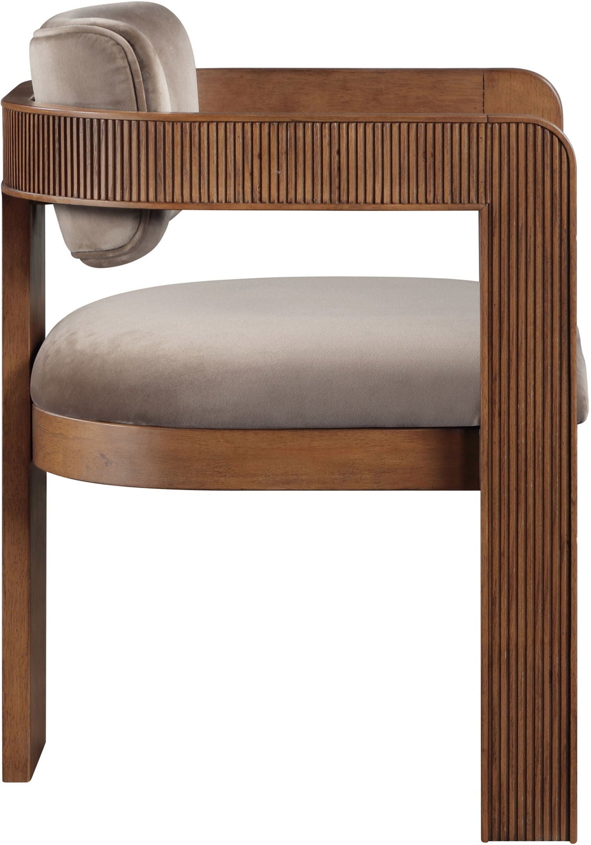 Sacha - Velvet Dining Chair (Set of 2) with Brown Base