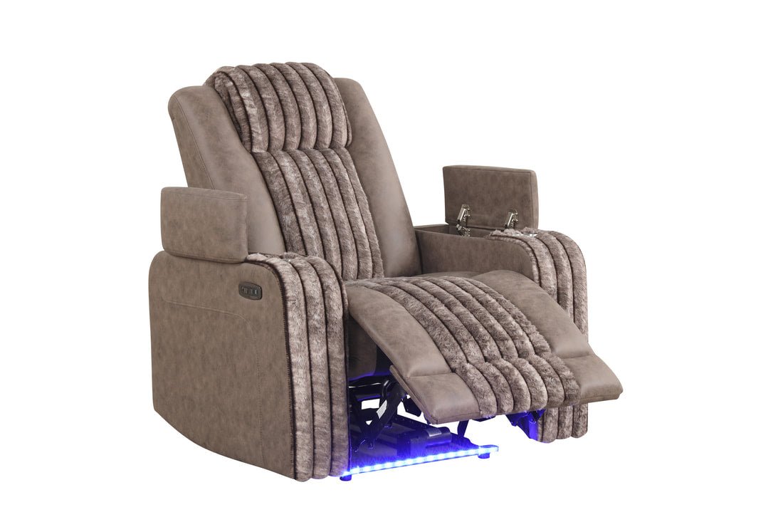 Classic 3PC Power Reclining Set — Bluetooth Speaker & LED Lights