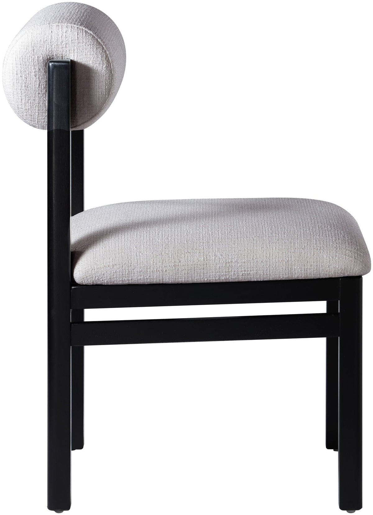 Roundhill - Fabric Dining Chair (Set of 2) with Black Frame
