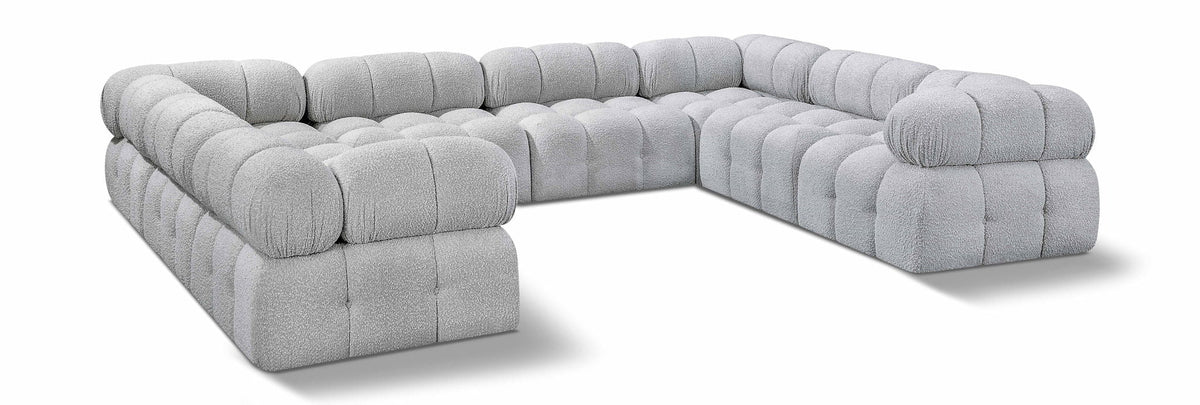 Ames Boucle Modular Sectional — 8-Piece Sectional — Grey