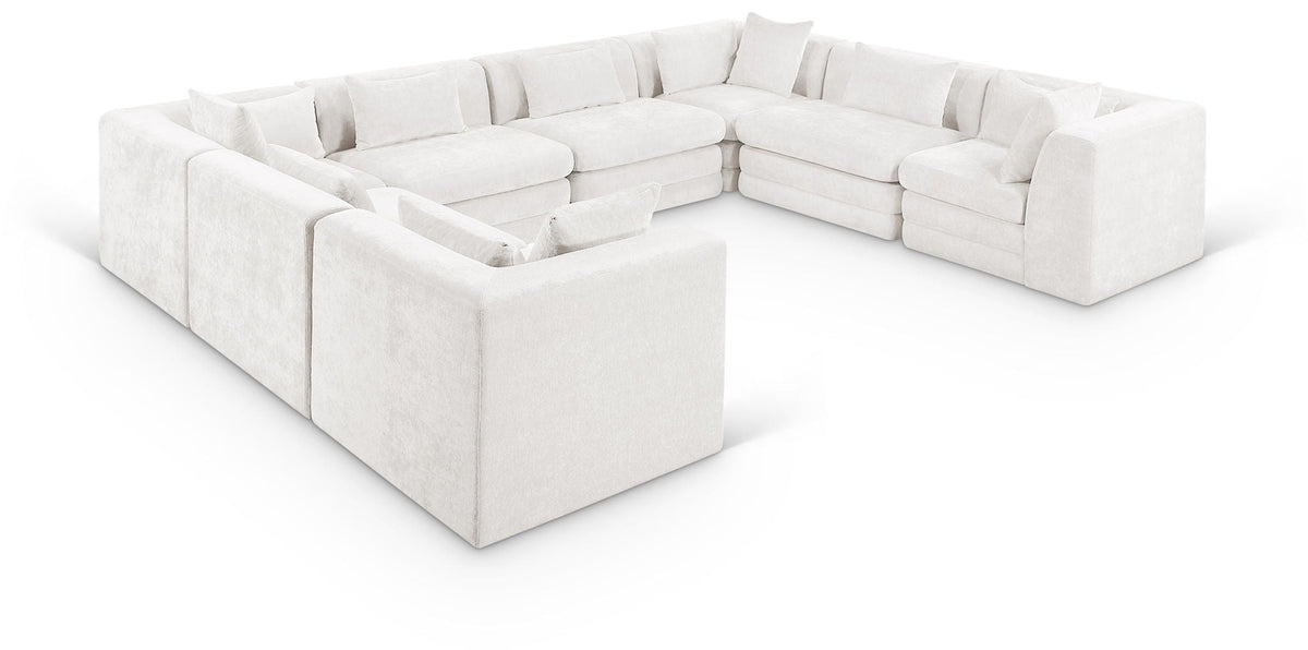 Stellar Chenille Modular Sectional — 8-Piece 152" Sectional — Cream