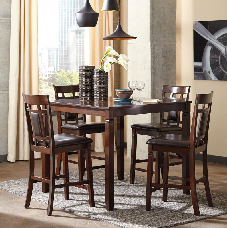 D1010 Pub Table & 4 Chairs — Counter Height Set