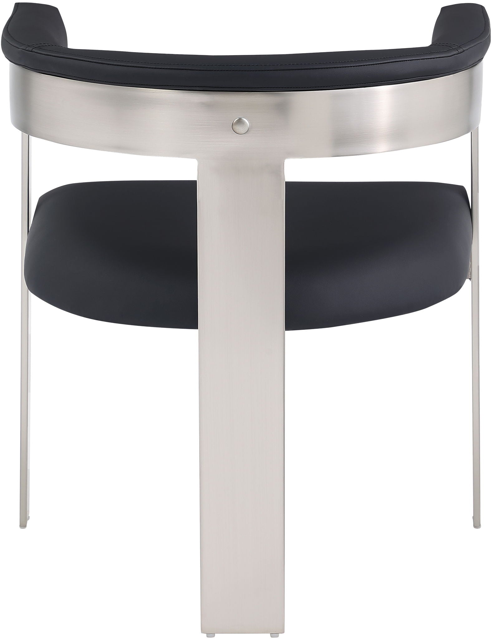 Romeo - Faux Leather Dining Chair With Silver Base (Set of 2)