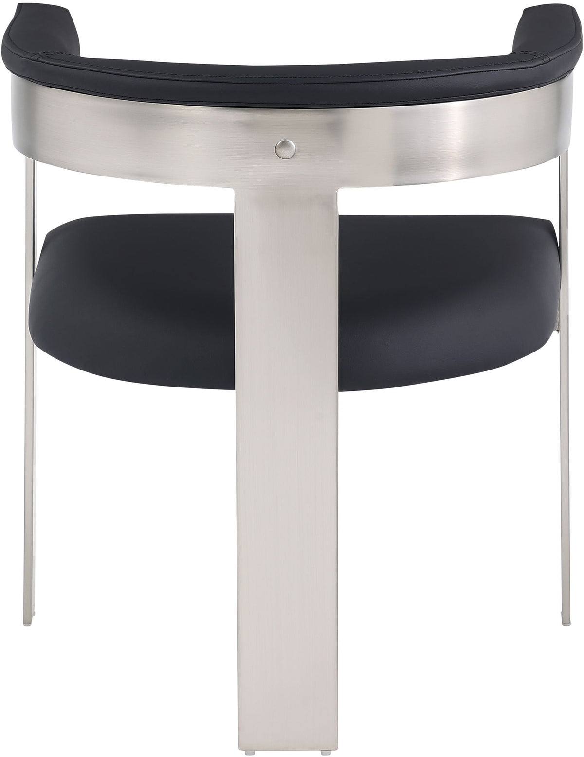 Romeo - Faux Leather Dining Chair (Set of 2) with Silver Base