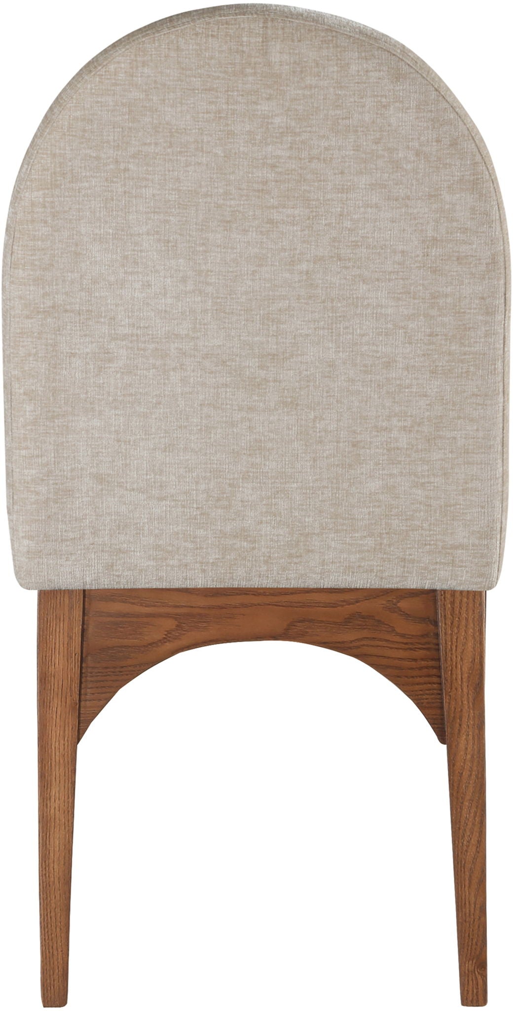 Waldorf - Chenille Dining Side Chair with Brown Legs