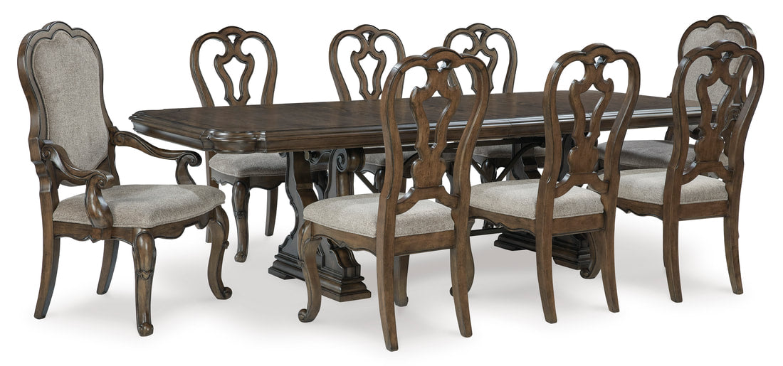 Ashley D947-55T Table & 6 Chairs — Extends to 108" with Two Leaves