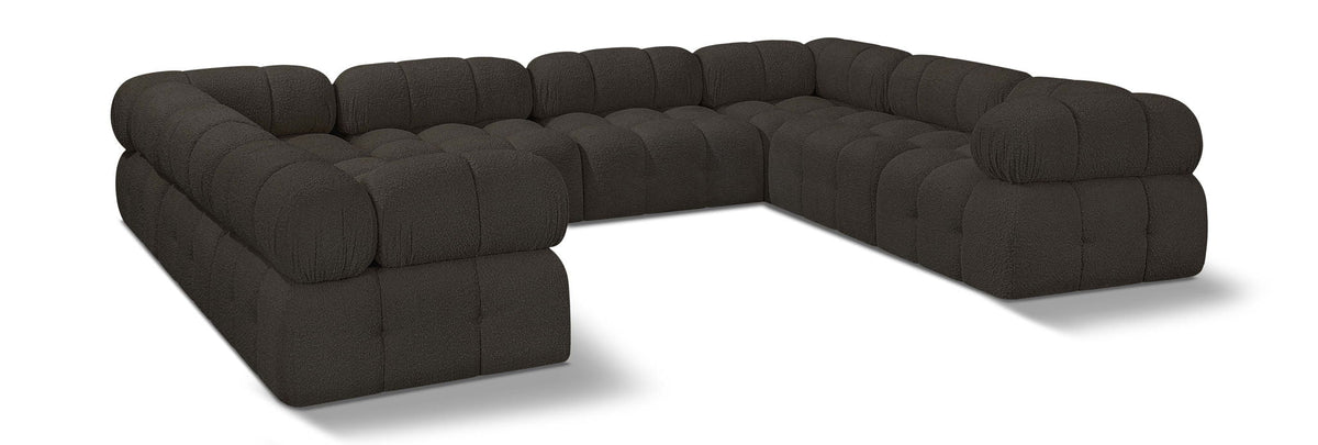 Ames Boucle Modular Sectional — 8-Piece Sectional — Brown