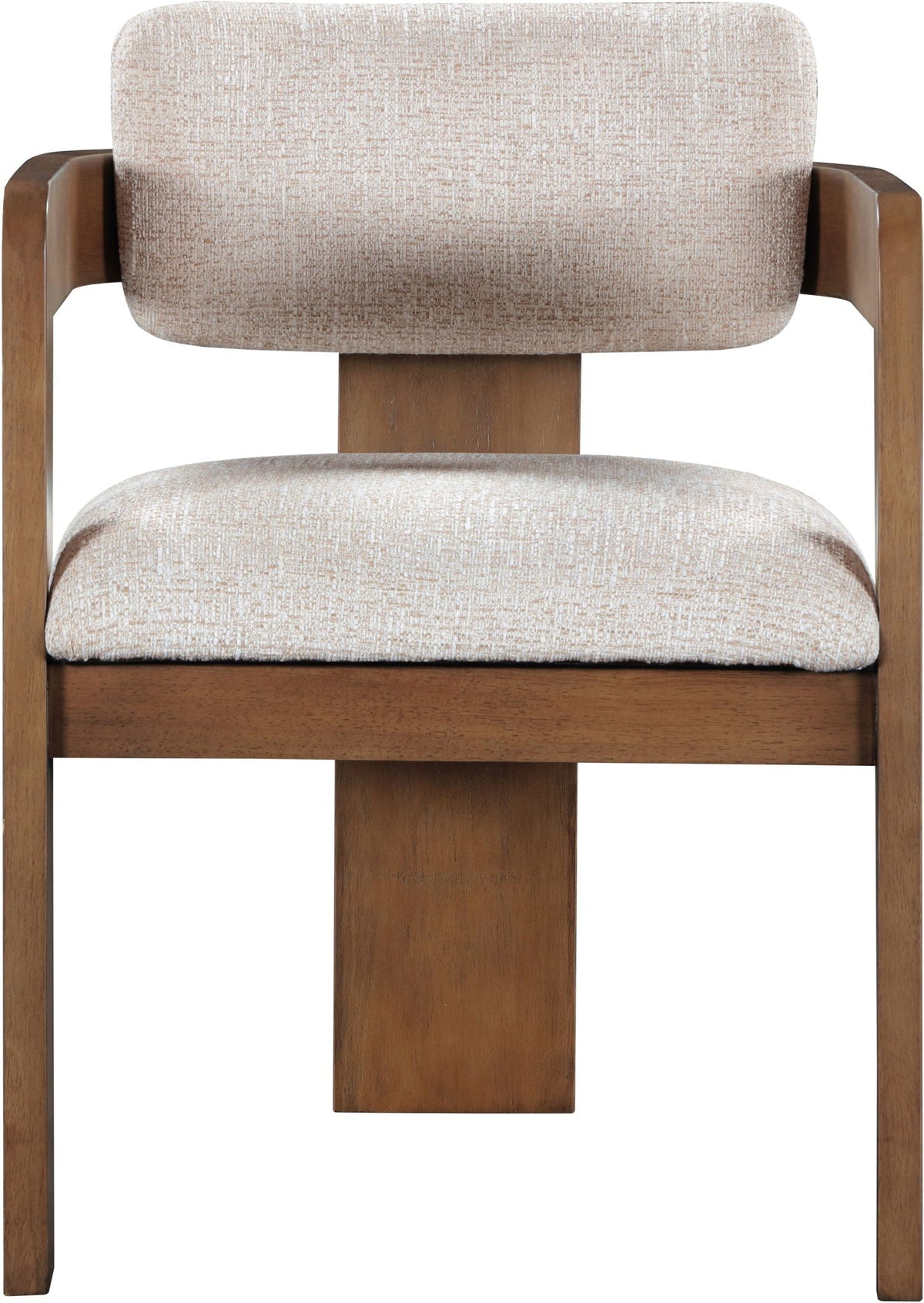 Sacha - Linen Dining Chair (Set of 2) with Brown Base