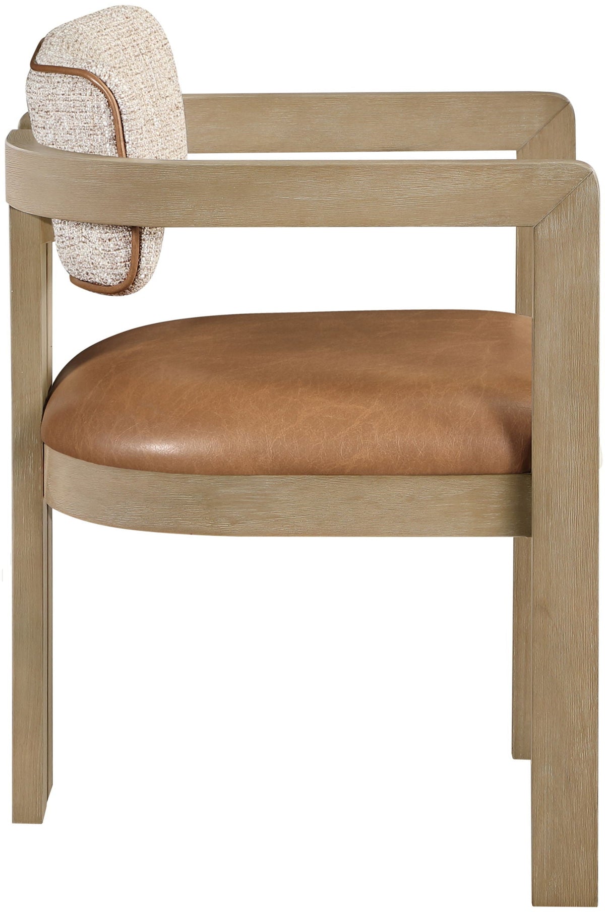 Ravina Upholstered Dining Chair Set of 2 with Natural Base