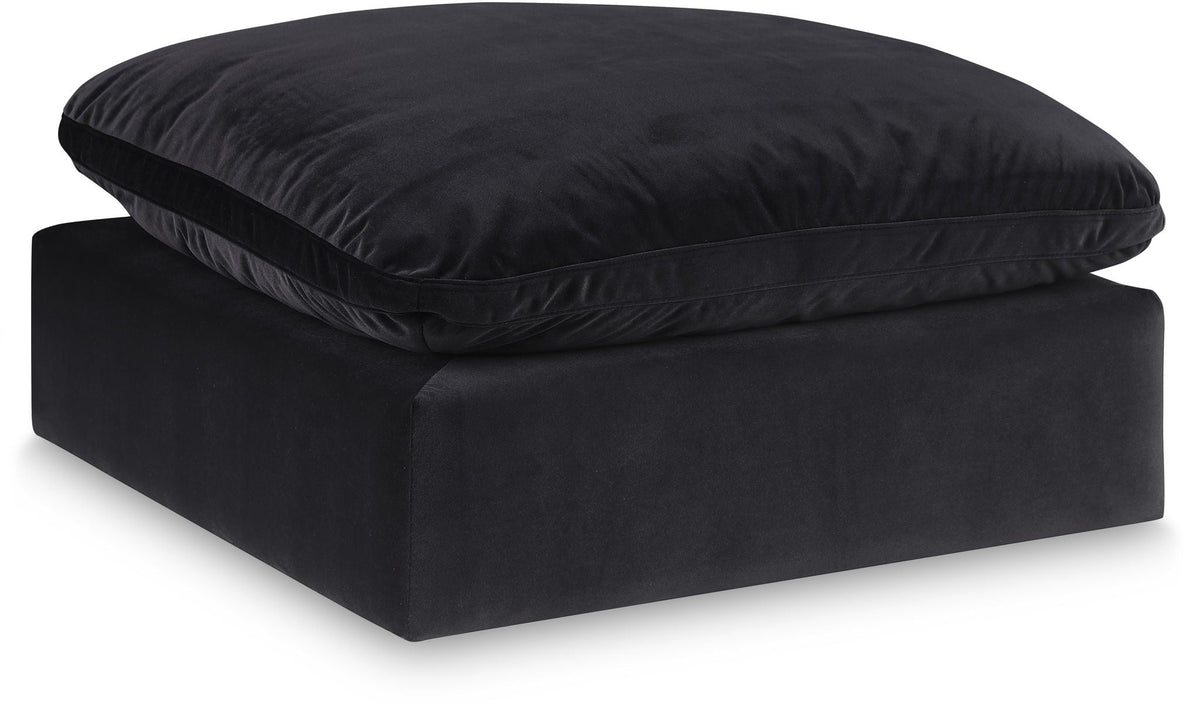 Comfy Velvet Modular Sectional — Ottoman — Black