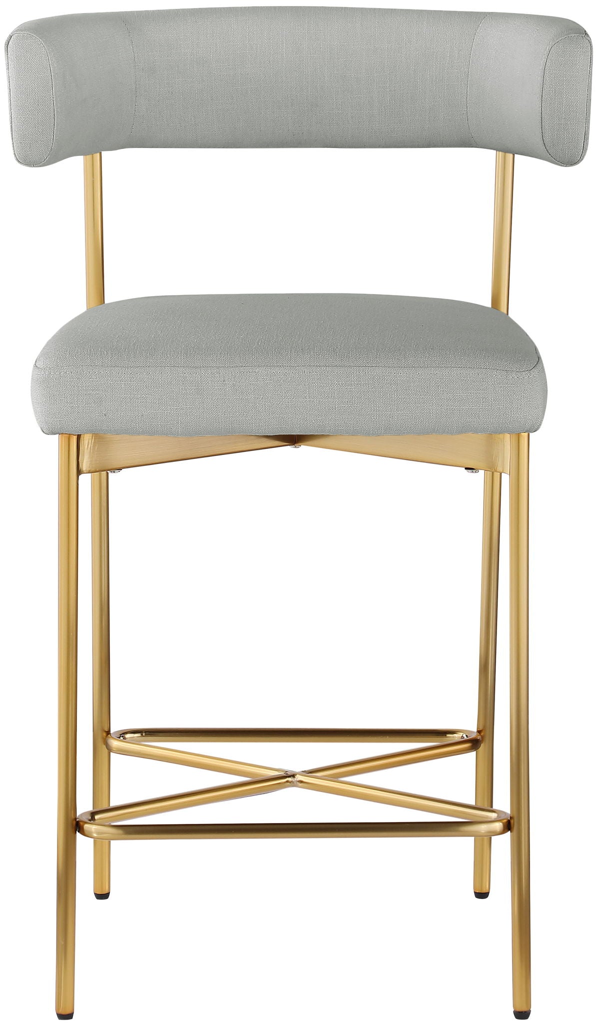 Rivage - Durable Stool (Set of 2) with Gold Frame