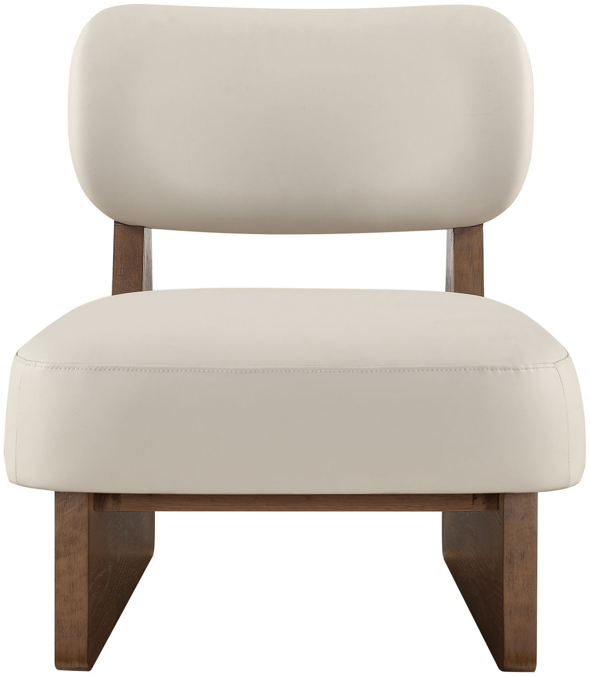 Vetra - Vegan Leather Upholstered Accent Chair with Brown Base