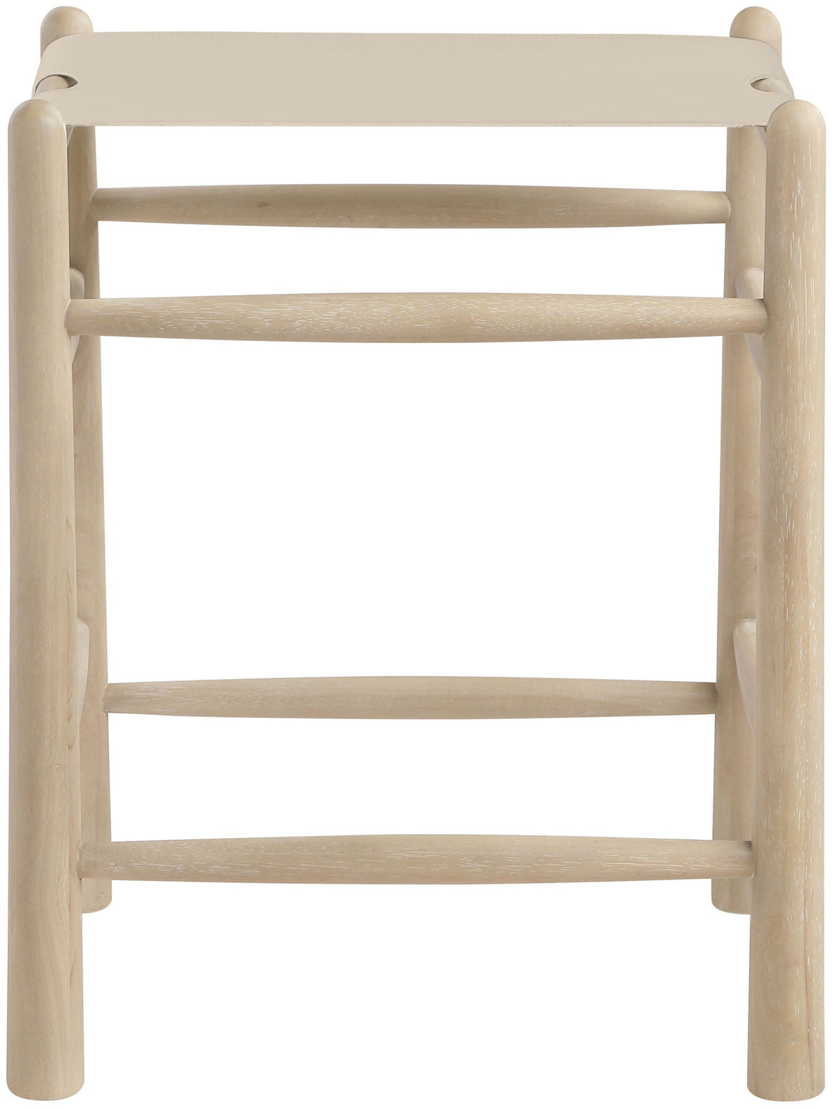 Santos Backless Counter Stool with Natural Base