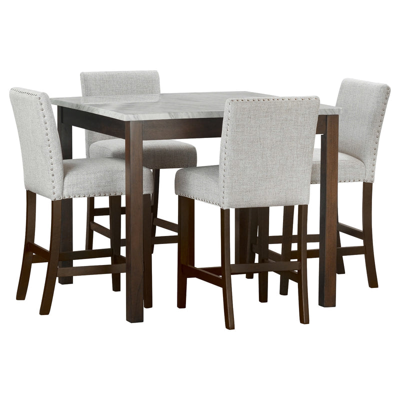 Dior10 Pub Table & 4 Chair Set — 42" Square Table