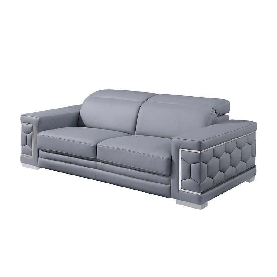 Favo Italian Leather Living Room Set, 3 Colors