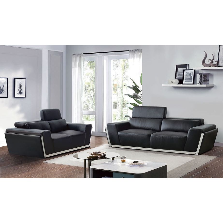 Domo Italian Leather Match Living Room Set