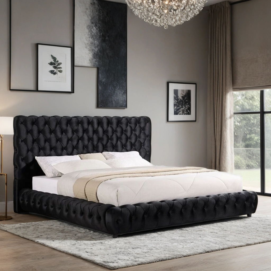 Dream Black Platform Bed — Queen & King